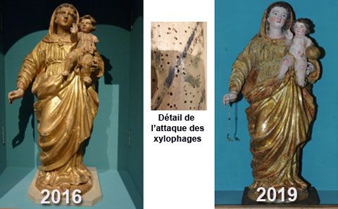 Vierge d'Aytua Avant Après